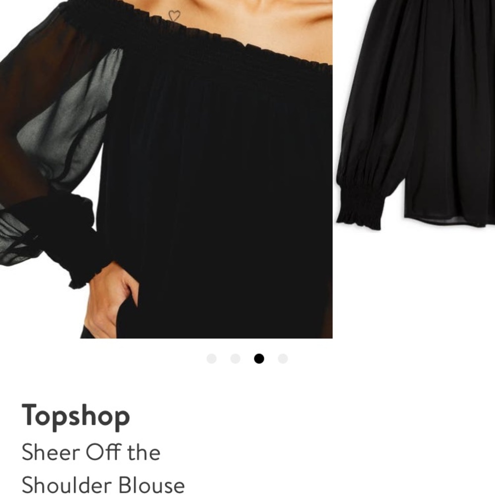 Top shop Black Blouse Gorgeous you can wear off the shoulder - Picture 3 of 3
